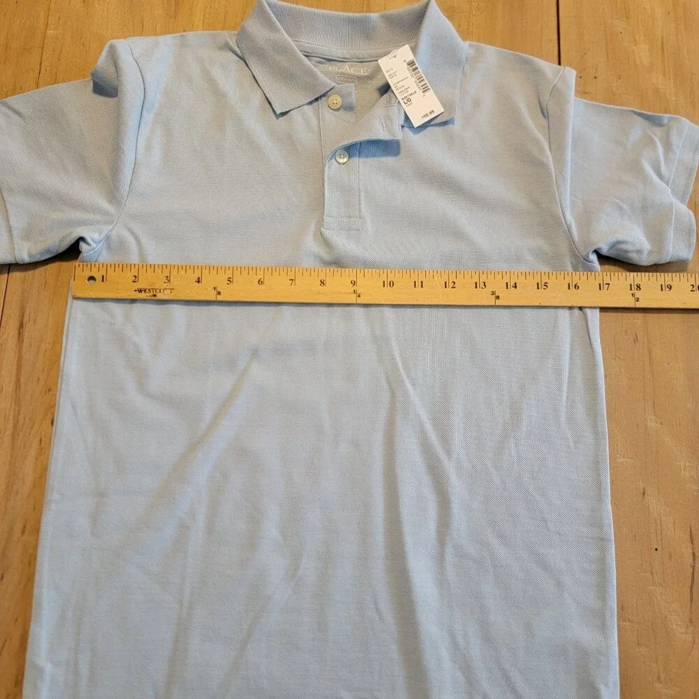 The Childrens Place Boys‎ Light Blue Short Sleeve Polo Size L 10/12 NWT